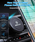 Two Pack Magnetic Phone Holder For Car Universal Air Vent Mount for phones and small tablets with strong grip on air vent