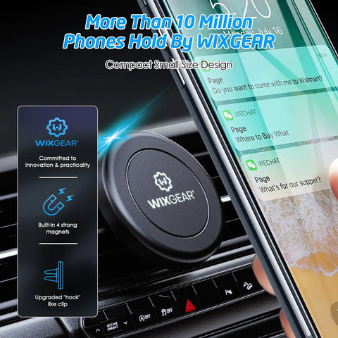 Two Pack Magnetic Phone Holder For Car Universal Air Vent Mount for phones and small tablets with strong grip on air vent