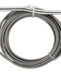 Hand Crank Drain Auger, Quarter Inch Cable, 25 Feet Long for Toilets and 2 Inch Drains, coiled steel with handle