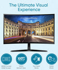 27 Inch Curved Monitor with 1080p FHD Display, 100Hz Refresh Rate, 4ms Response, 1800R Curvature shown from front view
