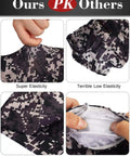 Comparison of 9 Pairs Unisex UV Protection Arm Sleeves Ice Silk Cooling Covers showing elasticity and material quality features.