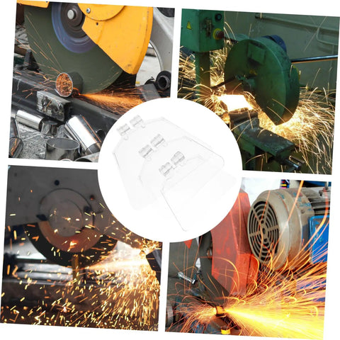 3 Pack Bench Grinder Eye Shields Plastic Guards For Grinding Machines Easy Install Chip Shield For Mill Safety Glasses