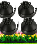 4 Inch Tall Landscape Edging Kit With 132 Feet Of No Dig Plastic Border, 120 Spikes, Garden Lawn Border on colorful tulip background