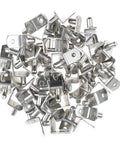 40 Pcs Shelf Pins L Shaped Bracket Clips Nickel Plated With Hole One Quarter Inch Diameter For Kitchen Cabinets Bookcases