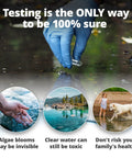 Blue Green Algae And Cyanobacteria Test Kit For Backyard Ponds Delivers No Sweat Application Plus Straight Shooter Accuracy testing water for safety.