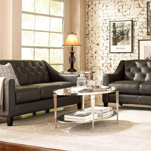 Three Piece Rustic Farmhouse Lamp Set With Beige Linen Shades, Black Metal Bases For A Cozy Living Room Vibe on table