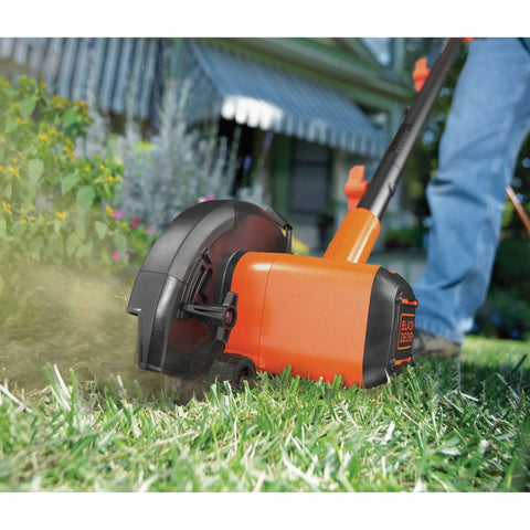 20V Max Cordless Lawn Edger Kit with 1.5 Ah Battery and Charger Included 4 position adjustable height lightweight design in use