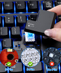 53 Pcs 3 Pin Clicky Mechanical Keyboard Switches For Gaming And Typing With Switch Puller And Brush, Tactile Clicky Feel, 50gf Actuation, Dustproof, Smooth Non Sticky Keystrokes, Ideal For Custom Builds. 3-pin MX switch on backlit keyboard