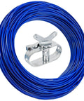 Image of Heavy Duty Pool Cover Winch and Cable Kit for Above Ground Pools, 102 Ft Wire and Winch, No Tools Required, Blue