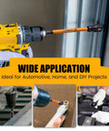51-Piece Magnetic Nut Driver Set With Color-Coded Deep And Standard Drivers, SAE And Metric, in use on impact tools