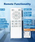 Remote for 52 Inch Ceiling Fan With Lights And Remote, 6 Speed Reversible DC Motor, 3CCT Dimmable LED, Brushed Nickel Modern Fan