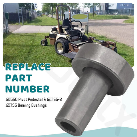 Pivot Pedestal Replacement Kit With Two 121756 Bearing Bushings For Front Mount Lawn Mower Models, Easy Install, Compatible With 3452R 3461R 3472 3561R 3572R 3661 3761R 3344 3348 932G3 928D 930D2 9772HP, metal bushing