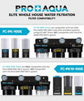 Elite Series 3 Stage Whole House Water Filtration System For City And Well Water With Pressure Gauges compatibility chart