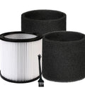 Cartridge Filter And Foam Sleeve Set For Most 5 Gallon And Larger Wet Dry Vacuums Includes Brush Tool Replacement Parts
