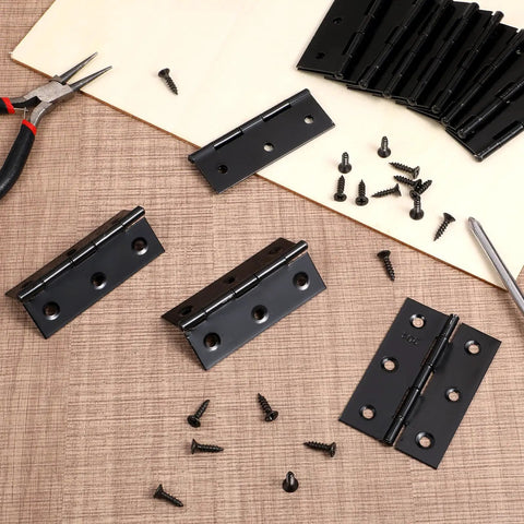 20 Pack Black 3 Inch Door Hinges Stainless Steel 304 With 120 Screws For Interior Doors Cabinets And Beefy Heavy Duty Wood Hinge Set