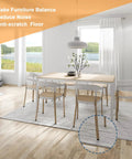 Dining room with table and chairs using Adjustable 1/4-20 Thread Furniture Feet Levelers, 12 Pack Screw In Leveling Feet