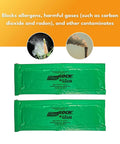 Green Magnetic Filter Slot Seal For 1 Inch Furnace Filters, Easy Fit Magnetic Cover Up To 25 Inches Long, shown with allergens text