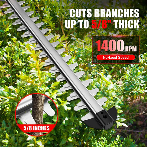 Cordless Hedge Trimmer With 22 Inch Dual Action Blade And Five Eighth Inch Cutting Capacity Tool Only Battery Not Included Compatible With M18 Battery For Easy Garden And Backyard Maintenance trimming branches