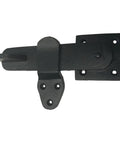 Vintage Black Iron 5.75 Inch Door Latch With Old School Wrought Iron Finish for doors gates closets cabinets sliding barn and shed doors heavy duty latch