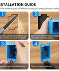 Installation guide for 1-Gang PVC Electrical Box For Old Work Blue 14 Cubic Inches With Adjustable Mounting Tabs