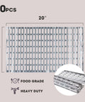 Disposable Aluminum Grill Liners And Grill Toppers For Easy Cleanup And Grate Protection, 12x20in, Heavy Duty 10-Pack