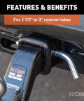 Beefy Heavy Duty Trailer Hitch Pin And Clip With Grooved Head, Five Eighths Inch Diameter, fits 2.5 or 3 inch receivers installed
