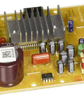 Inverter PCB Assembly DA92-00483B for Samsung Appliances, beige OEM power control board, view showing capacitors and connectors