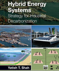 Hybrid Energy Systems Frameworks For Industrial Decarbonization book cover featuring renewable energy concepts and graphics.