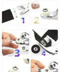 Five Claw Buckle Snap Plier Tool Kit With 100 Sets 9.5mm Metal Snaps Seam Free Invisibility Fasteners usage steps