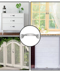 12Pcs Stainless Steel Gate Handles 3.94 Inch 100mm Silver Outdoor Door Handles For Garage Screen Shed Fence Gates, Rust Resistant, Durable Hardware For Wood Doors And Fences displayed on various furniture and gates