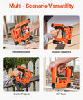 Real Deal Power Tool For Weekend Warriors Knocking Out Home Builds This Cordless 2 In 1 Brad Nailer And Staple Gun in home renovation, outdoor carpentry.
