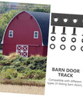 Replacement Track Connector For Sliding Barn Door Hardware Flat Mending Repair Plate With Straight Brackets shown near barn