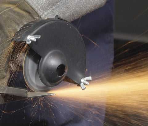 ZIP Performance Cutting And Grinding Cutoff Wheel Pack Of 25 A 24 ZIP Grit 4 Inch in use with sparks flying