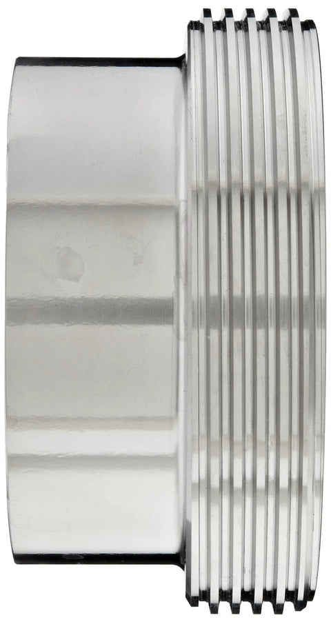 Stainless Steel 304 Sanitary Fitting With Long Threaded Bevel Seat Weld Ferrule For 3 Inch Tube OD Leak Resistant Seal