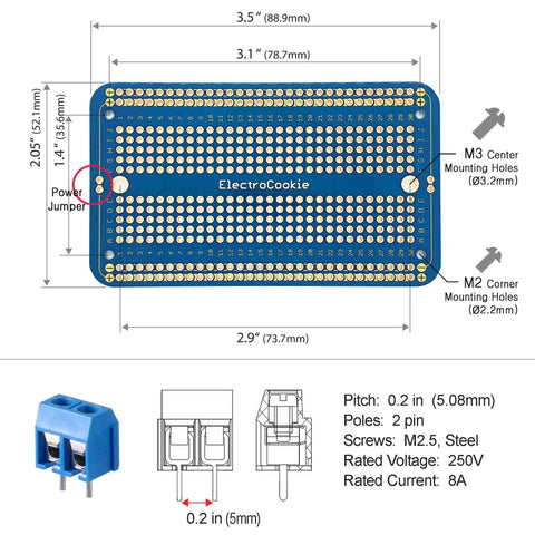 Prototype Board Breadboard Style PCB Solder Board For DIY Electronic Projects Compatible With Arduino Nano Pro Mini NodeMCU