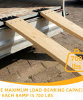 Beefed Up Heavy Duty Steel Ramp Top Kit For 2x8 Inch Boards loading ramps on vehicle
