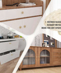 8 Pack 1-3/8 Inch Champagne Gold Crystal Cabinet Knobs With Vintage Floral Design installed on white kitchen drawers and wood cabinets