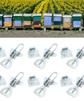 10 Sets Beehive Fasteners With Nuts And Adjustable Buckle Straps Tool Free Quick Release Snap Connectors in sunflower field