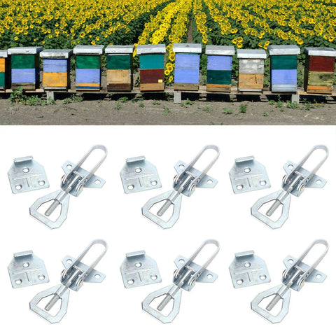 10 Sets Beehive Fasteners With Nuts And Adjustable Buckle Straps Tool Free Quick Release Snap Connectors in sunflower field