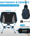 Ultra Lightweight Folding Camping Chair For Outdoor Adventures And Travel, Portable, Compact, sky blue, with carry bag comparison