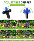 Adjustable dripper spray settings for 40ft Push To Connect Drip Irrigation Kit with Adjustable Emitters for Garden Raised Beds