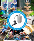 Ridiculously Quiet 500GPH Submersible Water Pump Solar Powered For Aquarium Pond Fish Tank Hydroponics Backyard Fountain
