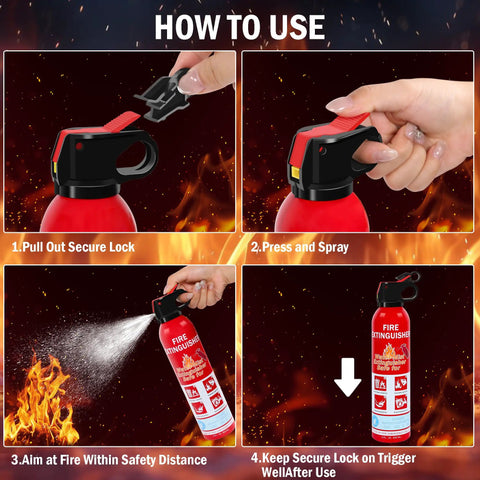 Real Deal Compact Water Based Abck Fire Extinguisher For Home Kitchen Car And Grill Portable Household Safety Gear Non Toxic Easy Clean 13 Foot Reach Stops Any Inferno Cold