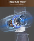 400W BLDC motor with visible components for Slick Single Dose Espresso Grinder Featuring Variable Speed Stepless Control And A 64 Mm Titanium Flat Burr.