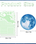 Glow In The Dark Stars And Planets Wall Sticker Set With 531 Pieces For Kids Room Decor, astronaut and moon size comparison