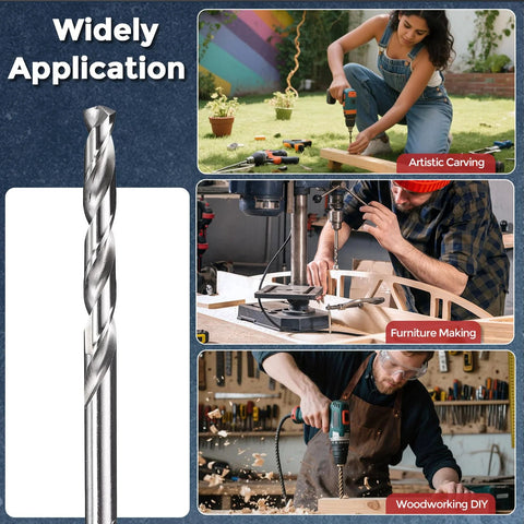 Kozelo 2.25mm M2 HSS twist drill bit, uncoated, 10pc set for woodworking and metalworking (front view)