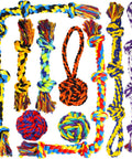 Indestructible Rope Chew Toys Set For Aggressive Chewers, Heavy Duty Dental Rope Toys For Large Breeds, multicolored 9-piece set