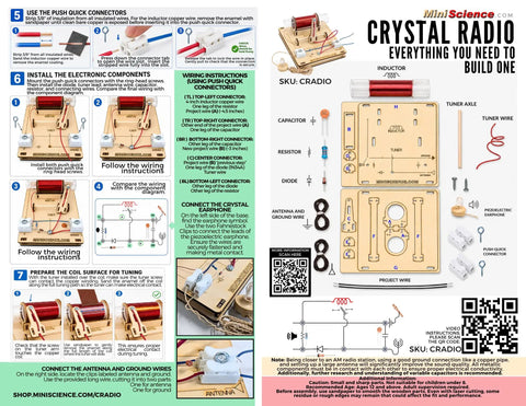 AM Radio Receiver Kit For STEM Projects: Educational Electronics With Tuned Circuit, No Batteries Or Soldering, Powered By Ambient AM Radio Waves, Real Radio Build For Dope Hands On Learning And Troubleshooting. crystal radio kit parts layout