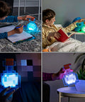 Children using Color Changing Potion Bottle LED Table Lamp With Shake To Change Colors, 8 Color Modes, Portable Light For Bedroom Desk