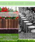 Comparison image of Flexible Garden Edging Kit Three Pack No Tools Required 11.8 Ft Total Length Easy Bend Wooden Border with U-nails insertion.